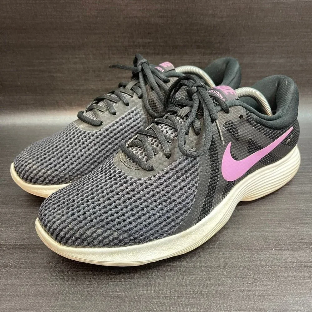Nike Revolution 4 Women's Size 10 Black Purple Running Athletic Shoes_5